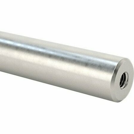 BSC PREFERRED Tapped Linear Motion Shaft Tapped on Both Ends 52100 Alloy Steel 1.25 Diameter 36 Long 6649K496